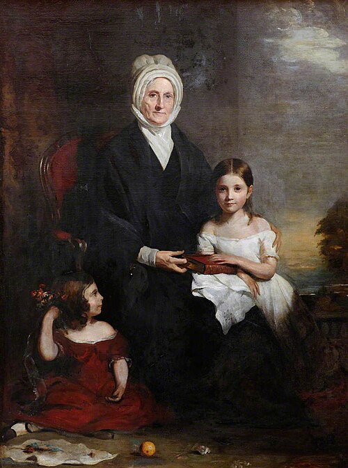 Elizabeth Cheape of Rossie (1768–1857), and Her Granddaughters (Elisabeth Dalyell, 1812–1865 & Annet, , Colvin Smith