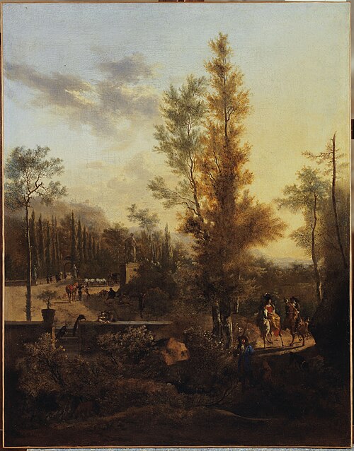 Le Départ pour la chasse, 1666, Frederik de Moucheron