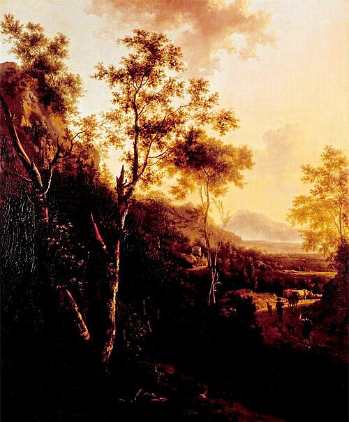 Rocky Landscape with Cattle and Figures, 1675, Frederik de Moucheron