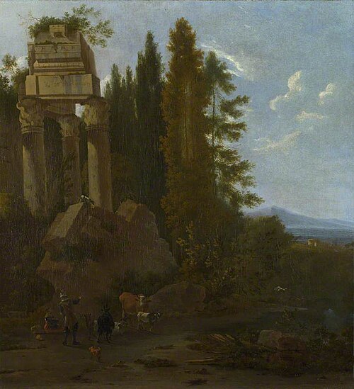 A Landscape with Classical Ruins, 1660, Frederik de Moucheron