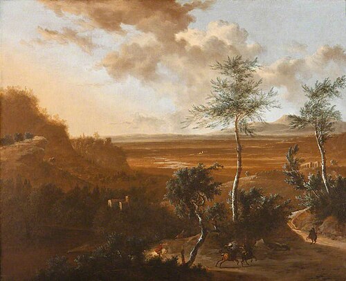 An Extensive Southern Landscape with an Ambush, 1659, Frederik de Moucheron