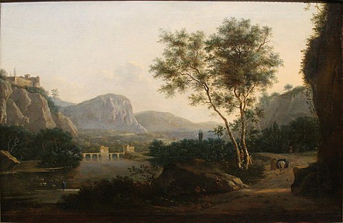 Paysage au pont, 1660, Frederik de Moucheron