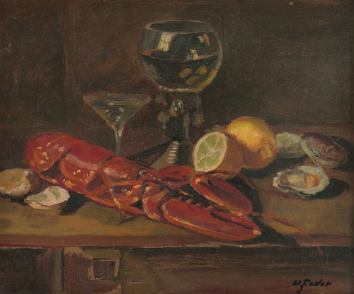 Zátišie s rakom, 1920, Štefan Fodor