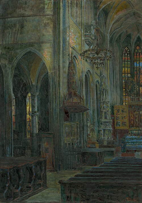 Vnútro košického dómu, 1920, Florian Milan
