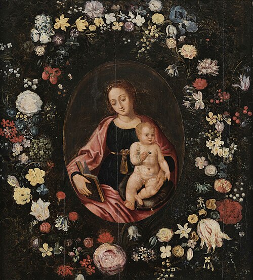 Virgin with Flowers, 1650, Jan van Kessel