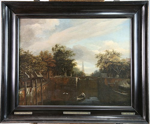 The Eenhoorn Lock on the Prinsengracht in Amsterdam, 1667, Jan van Kessel