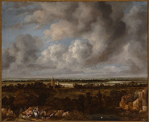 Panorama with Falconers, 1668, Jan van Kessel