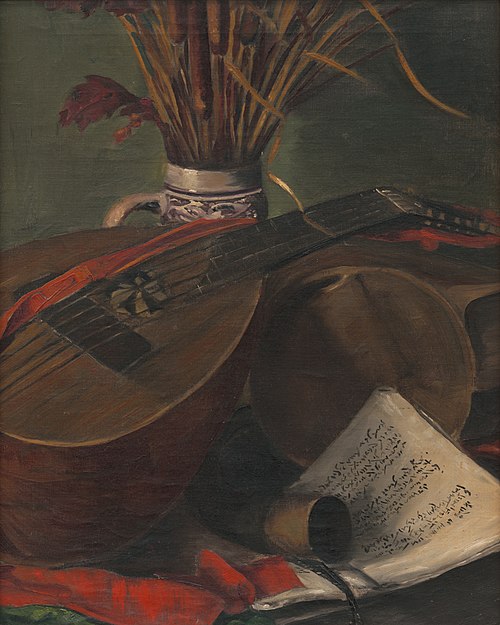 Zátišie s mandolínou, 1915, Emil Ballo