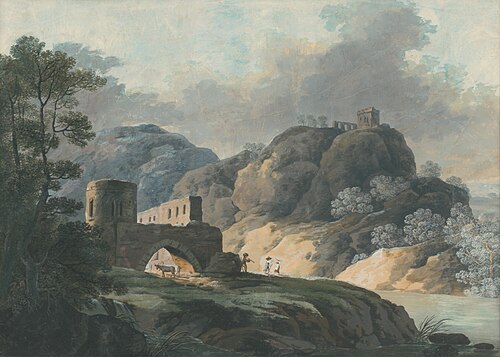 Krajina so zrúcaninou hradu II., 1815, Ján Jakub Müller