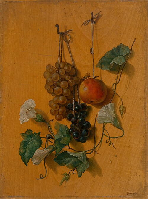 Zátišie s ovocím, 1830, Jozef Ginovský