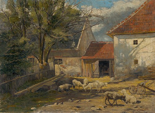 Dvor statku, 1920, Ferdinand Kiselý