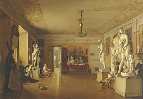 Atelier of the artist Alexey Venetsianov, 1827, Alexeï Venetsianov
