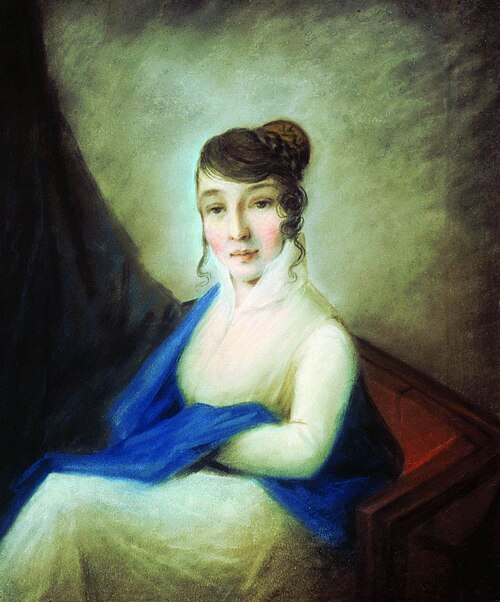 Porträt der Alexandra Bibikova, 1807, Alexeï Venetsianov