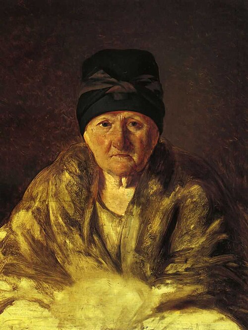Old Nurse in Shlyk, 1829, Alexeï Venetsianov