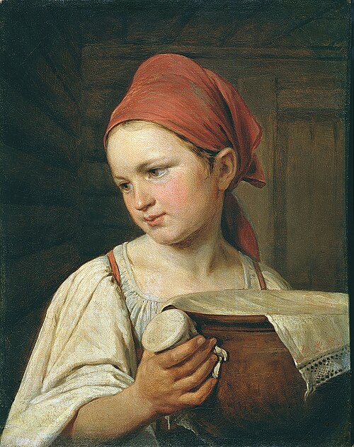 Молочница (Крестьянка с подойником), , Alexeï Venetsianov