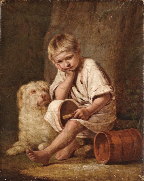 Oh! Father's dinner!, 1824, Alexeï Venetsianov