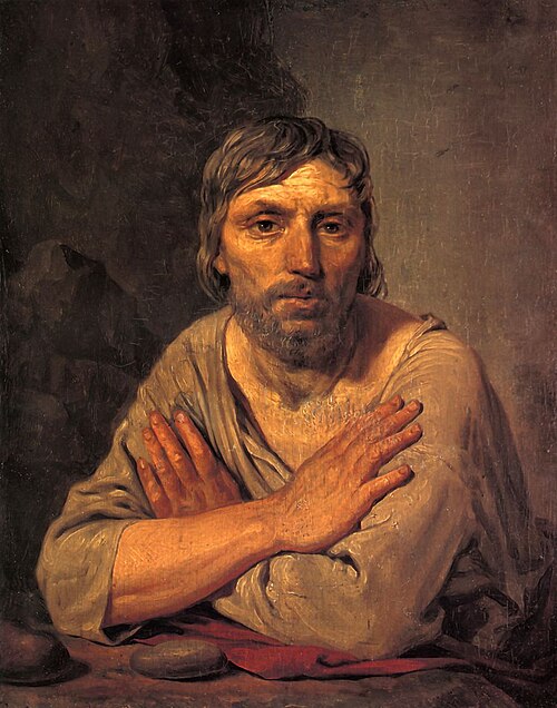 Крестьянин со скрещенными руками, 1810, Alexeï Venetsianov