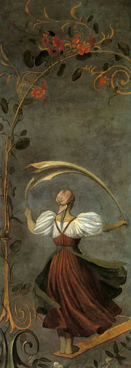 Девушка на качелях. Левая часть панно, 1840, Alexeï Venetsianov