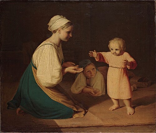Первые шаги (Крестьянка с ребёнком), , Alexeï Venetsianov