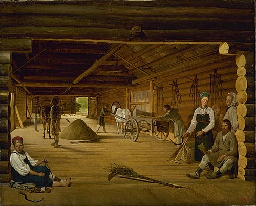 Threshing Barn, 1822, Alexeï Venetsianov