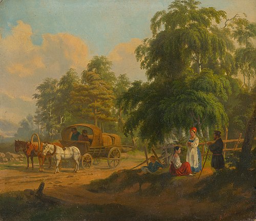 Krajina s ruskou trojkou, 1801, Alexeï Venetsianov