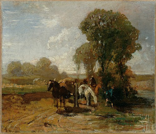 Halt an der Tränke, , Hans von Marées
