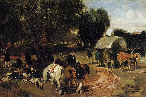Soldatenlager, 1862, Hans von Marées