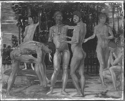 Sechs nackte Männer, 1877, Hans von Marées