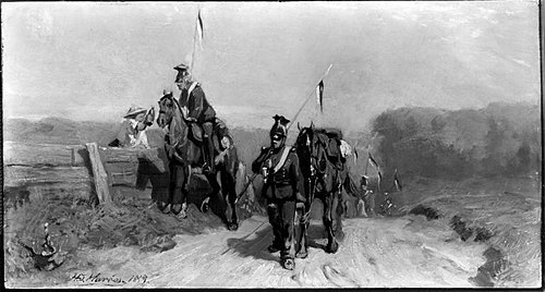 Uhlans on the march (Ulanen auf dem Marsch), 1859, Hans von Marées