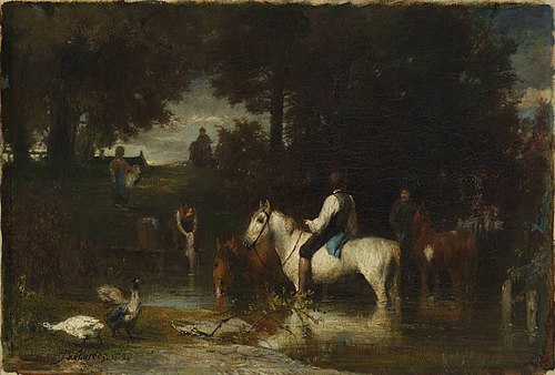 Die Schwemme, 1864, Hans von Marées