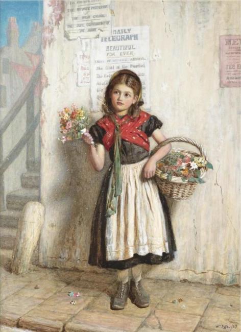 The flower girl, 1869, William Baxter Collier Fyfe