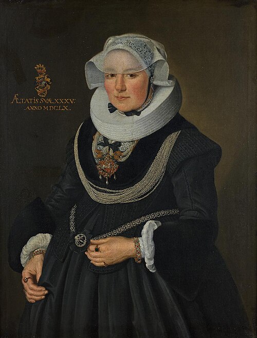 Bildnis der Gattin des Heinrich Escher, geborene von Meiss von Teufen, 1660, Conrad Meyer