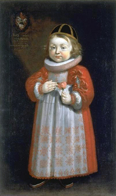 Knabenporträt Joseph von Orelli, mit Wappen, 1657, Conrad Meyer