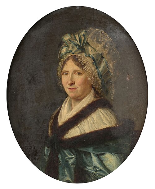 Portrait d'Angélique Blondelu, née Debacq, mère de l'artiste, 1789, Constance-Marie Charpentier