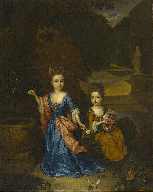 Twee kinderen van Francesco Lopez Suasso, 1709, Constantijn Netscher