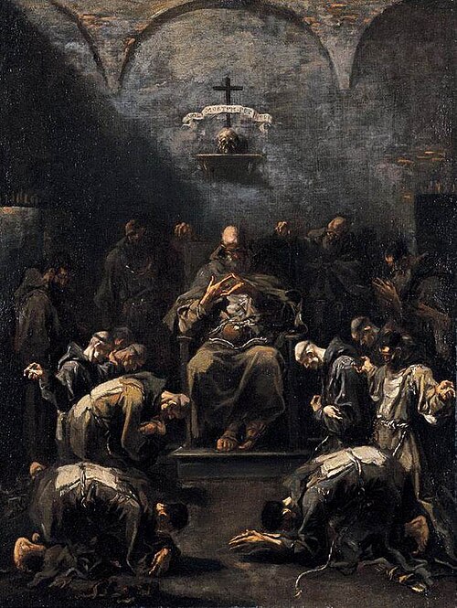 Prayer of the Penitent Monks, 1750, Alessandro Magnasco