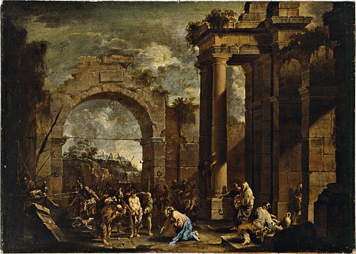 Christ and the adulteress, 1707, Alessandro Magnasco