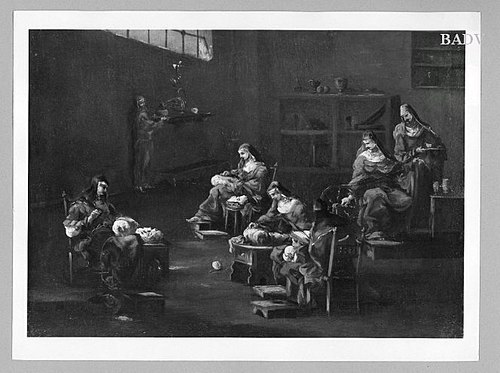 Klöppelnde Nonnen, 1700, Alessandro Magnasco