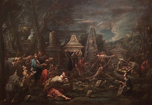 Funérailles juives, 1737, Alessandro Magnasco