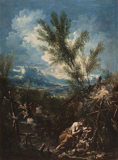 Penitent St. Mary Magdalene in a Landscape, 1710, Alessandro Magnasco