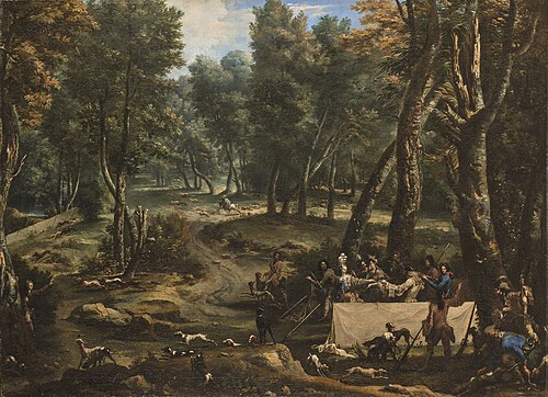 A Medici Hunting Party, 1706, Alessandro Magnasco