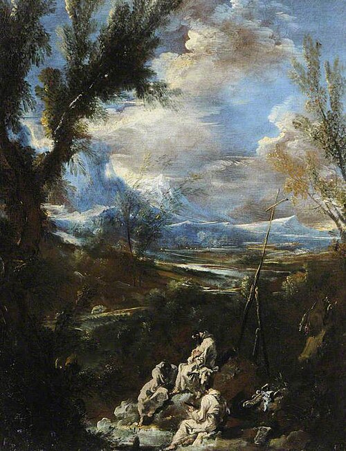 Hermits in a Landscape, , Alessandro Magnasco