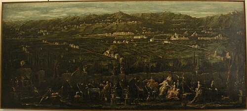 Trattenimento in un giardino d'Albaro, 1749, Alessandro Magnasco