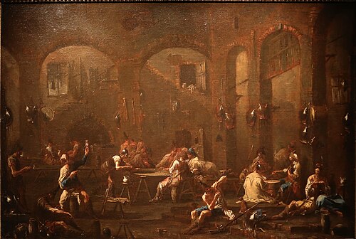 riunione di soldati e di picaros, 1615, Alessandro Magnasco