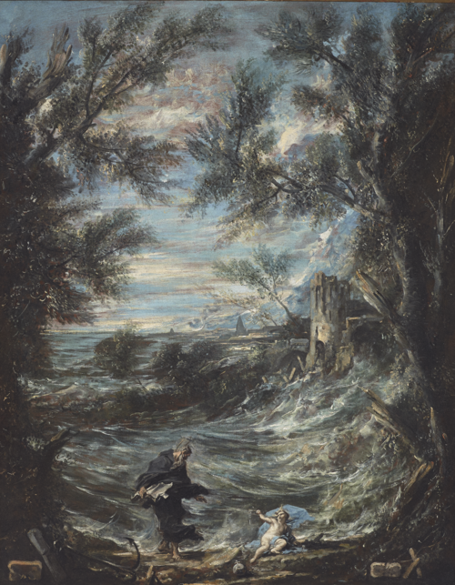 Sant'Agostino e il bimbo, 1730, Alessandro Magnasco