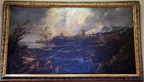 Landscape with Two Figures, 1690, Alessandro Magnasco