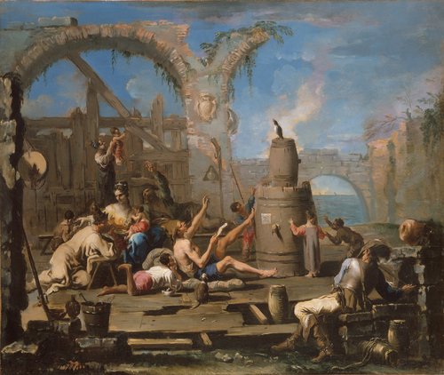 The Tame Magpie, 1707, Alessandro Magnasco