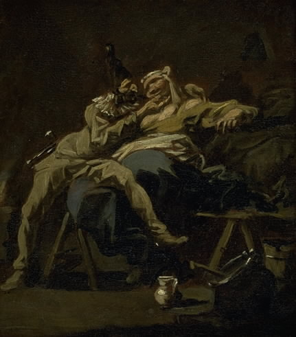 Pulcinella and Colombina, 1715, Alessandro Magnasco