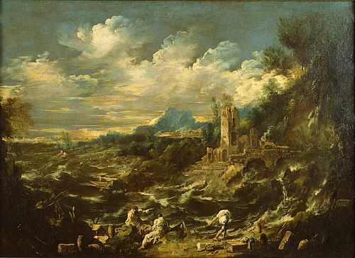 Landscape with Stormy Sea, 1721, Alessandro Magnasco