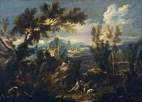 Landscape with Shepherds, 1721, Alessandro Magnasco